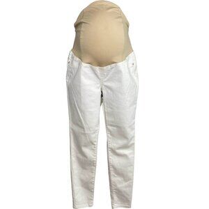 Isabel Maternity Sculpting Skinny Jeans Womens 2 XS White Crossover Support NWOT